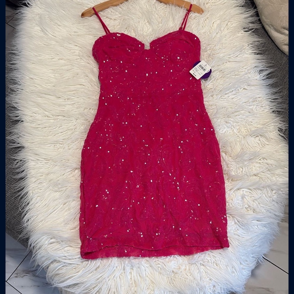 Windsor Red Sequin Bodycon Mini Dress